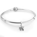 925 Silver Starfish Dangle Charm for Bracelet Jewelry Making