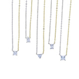 925 Silver Two Tone CZ Minimal Bracelet