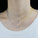 925 Silver Two Tone CZ Minimal Bracelet