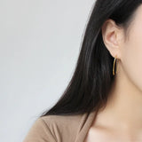 925 Silver U-shaped Stud Earrings Minimalist Line Earings For Women
