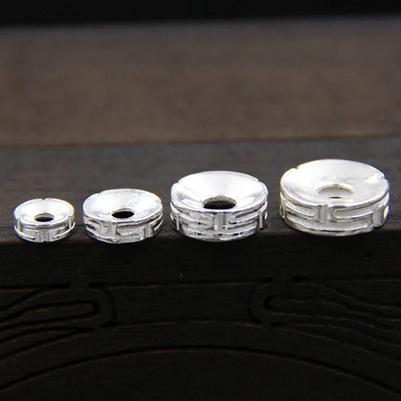 925 Sterling Silver Spacer Beads 6mm 8mm 10mm 12mm DIY Jewelry Findings