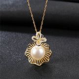 925 Silver Pearl Pendant Necklaces 18 Inch Chains