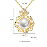 925 Silver Pearl Pendant Necklaces 18 Inch Chains