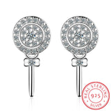 925 Sterling Silver Asymmetric Candy Letter Stud Earrings DS584