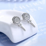 925 Sterling Silver Asymmetric Candy Letter Stud Earrings DS584
