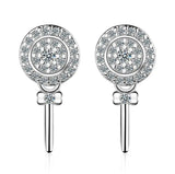 925 Sterling Silver Asymmetric Candy Letter Stud Earrings DS584