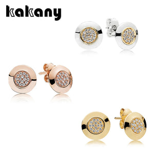 925 Silver Women's Classic Logo Earrings High 1:1 Multi-color