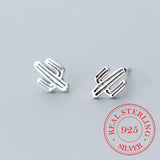Vintage Cactus Stud Earrings for Women School Girls