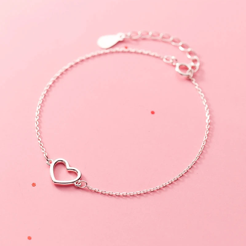 925 Silver Heart Bracelet