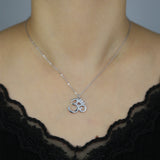 925 Silver Yoga Pendant Necklace High Polish Silver Metal Jewelry Women Gift