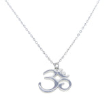 925 Silver Yoga Pendant Necklace High Polish Silver Metal Jewelry Women Gift