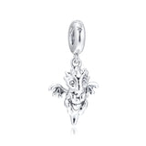 925 Silver Magic Dragon Dangle Charm Beads Bracelet DIY Jewelry Gift