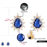 925 Sterling Silver Zircon Earrings for Women CZ Stud Earrings Gift