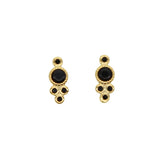 925 Sterling Silver Red CZ Earrings Minimal Delicate Dots Studs