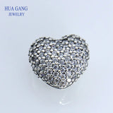 925 Sterling Silver Heart Bracelet with Cubic Zirconia