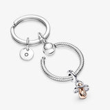 925 Sterling Silver Heart Pendant Key Chain Charm