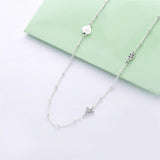 925 Silver Ladies Butterfly Four-leaf Clasp Necklace Jewelry