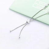 925 Silver Classic Ice Cube Slider Tennis Bracelet Women Jewelry