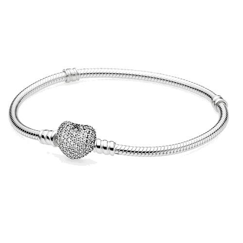 925 Silver High Heart Classic Bracelet Gift