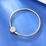 925 Sterling Silver Pink Fan Clasp Bracelet Bangle