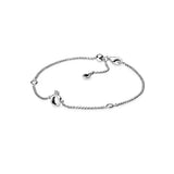 925 Silver Sparkling Crown O Chain Bracelet Charm Bead