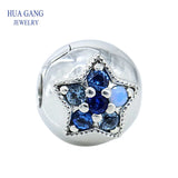 925 Silver BRIGHT STAR CLIP Charm Bead