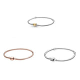 925 Sterling Silver Heart Statement Daisy Bracelet