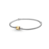 925 Sterling Silver Heart Statement Daisy Bracelet