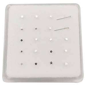 925 Silver Star Nose Stud Pin 20pcs/pack