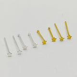925 Silver Star Nose Stud Pin 20pcs/pack