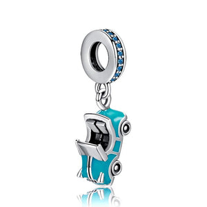 925 Silver Sports Car Charms Pendant Beads for Bracelet