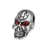 925 Sterling Silver Skeleton Beads Skull Pendant Jewelry DIY Charm