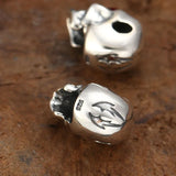925 Sterling Silver Skeleton Beads Skull Pendant Jewelry DIY Charm