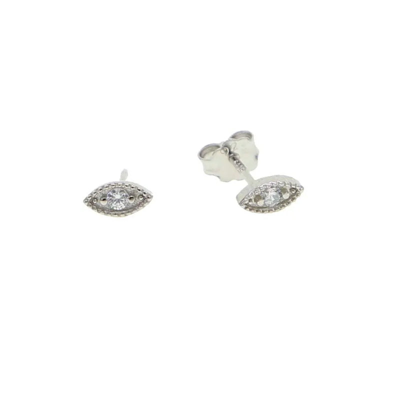 925 Sterling Silver Evil Eye Stud Earring Girl Women Jewelry