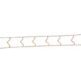 925 Sterling Silver CZ Chevron Double Link Chain Choker Necklace