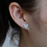 925 Silver Heart Stud Earrings for Women - Romantic Promise Classic Modern