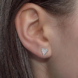 925 Silver Heart Stud Earrings for Women - Romantic Promise Classic Modern