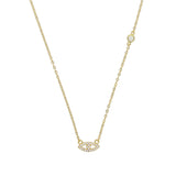925 Silver CZ Eye Cross Chain Necklace