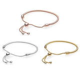925 Silver Pan Shrink Bracelet Charm Beads Fit 1:1