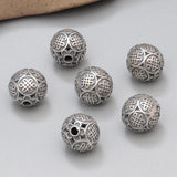 925 Silver Chinese Knot Beads Sterling Silver Lucky Knot Loose Beads