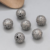 925 Silver Chinese Knot Beads Sterling Silver Lucky Knot Loose Beads