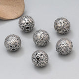 925 Silver Chinese Knot Beads Sterling Silver Lucky Knot Loose Beads