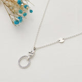 Gradient Butterfly Oak Leaf Pearl Glitter Necklace