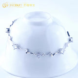 925 Silver Bracelet for Women with Clear Crystal CZ