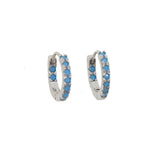 925 Silver CZ Circular Earrings Anti-Allergy Small Ear Cuff Jewelry