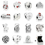 925 Sterling Silver Christmas Reindeer Charm for European Bracelet