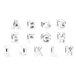 925 Silver Alphabet Bracelet Charms Pendants