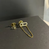 925 Sterling Silver French Ladies Earrings Classic Symbol 1:1