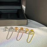 925 Sterling Silver French Ladies Earrings Classic Symbol 1:1