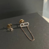 925 Sterling Silver French Ladies Earrings Classic Symbol 1:1